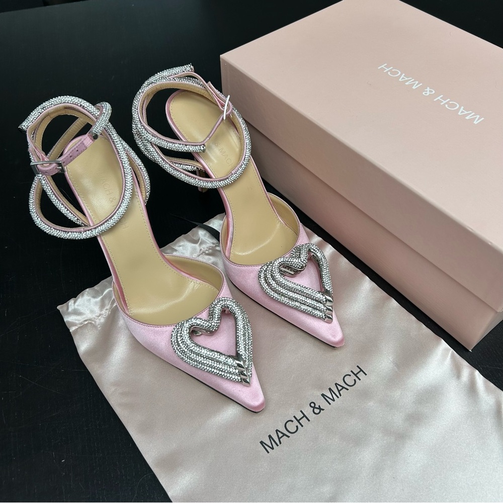 MACH & MACH Triple Heart High Heels